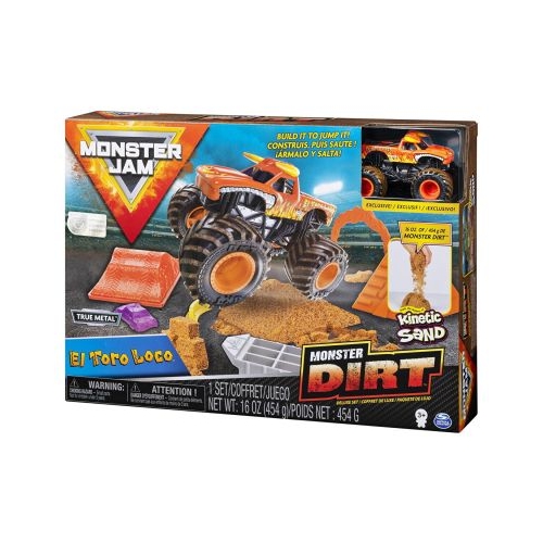 Set Monster Jam Comioneta cu nisip si accesorii El Toro Loco, Spin Master