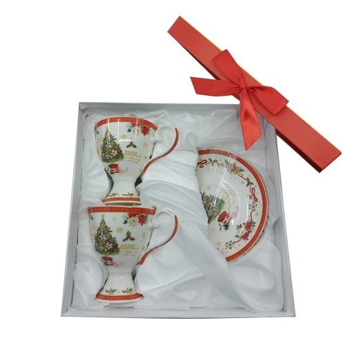 Set 2 cesti ceramica in cutie model brad, Xmas, Prosper