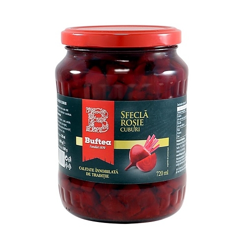 Salata sfecla rosie cuburi 720 ml, Buftea