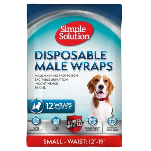 Scutece caini masculi talie mica, 12 buc., Simple Solution