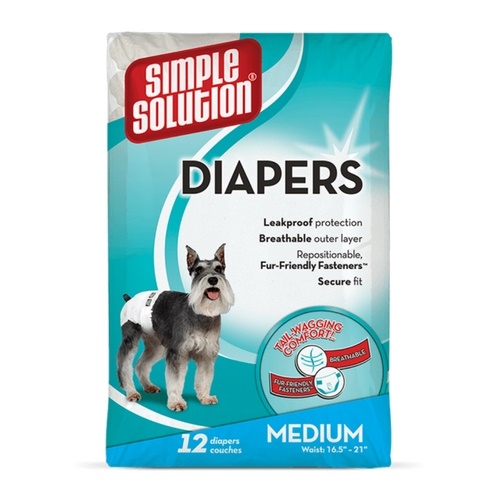 Scutece catei talie medie, 12 buc., Simple Solution 