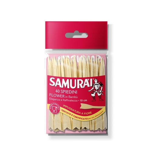 Set 40 tepuse, bambus, model floare, lungime 100mm