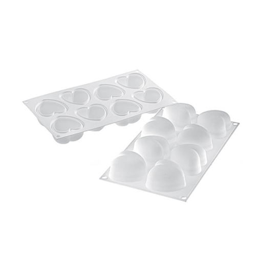 Forma silicon model AMORINI + cutter, capacitate compartiment 100 ml, dimensiuni compartiment 63x65xh39mm