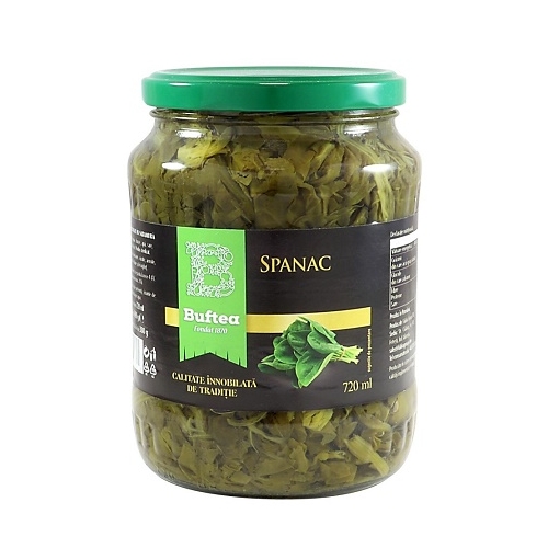Spanac frunze in saramura, 720 ml, Buftea