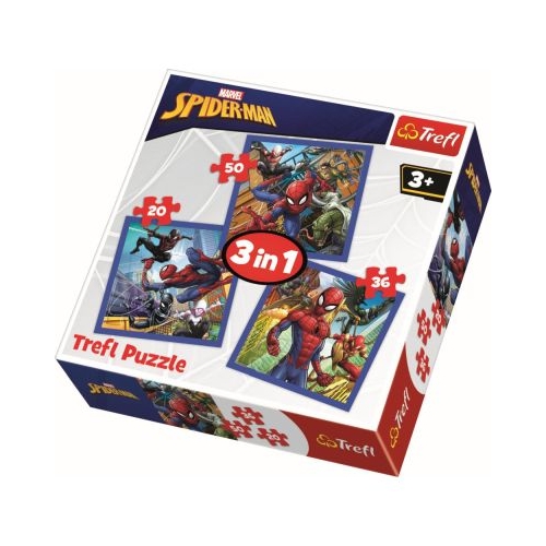 Puzzle 3in1 forta paianjenului, Trefl