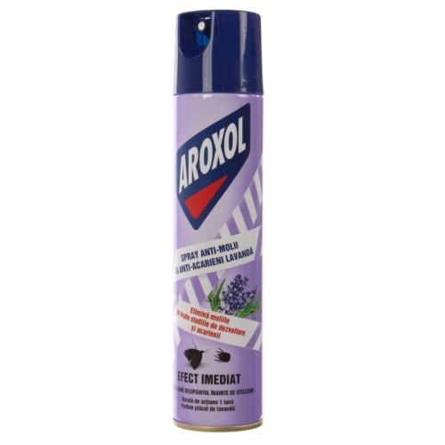 Spray anti-molii, Lavanda, 250 ml, Aroxol. Produs pentru eliminarea insectelor si a gandacilor