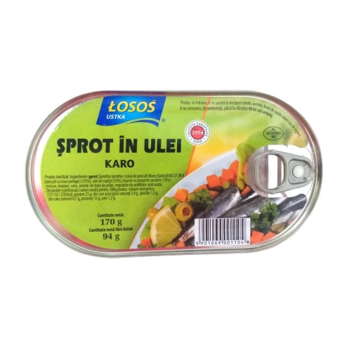 Losos Sprot in ulei Karo, 170 gpe grupdzc.ro✅. Descopera gama copleta de produse la oferte speciale✅!