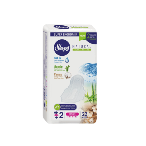 Sleepy Absorbante Natural Ultra Sensitive Long, 22 buc