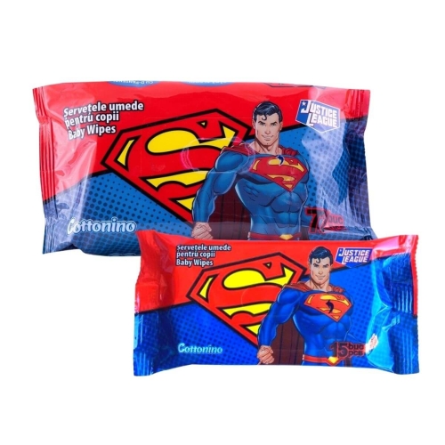 Cottonino Superman Servetele umede pentru copii, 72 buc + 15 buc