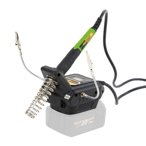 Statie de lipit pe acumulator PROCRAFT CS60, 20 V, 60 W, temperatura reglabila 100 - 500 grade C, fara acumulator si incarcator