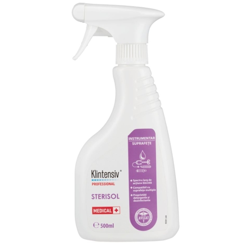 Dezinfectant Virucid suprafete de Nivel Inalt RTU, avizat de Ministerul Sanatatii 500 ml Klintensiv Sterisol