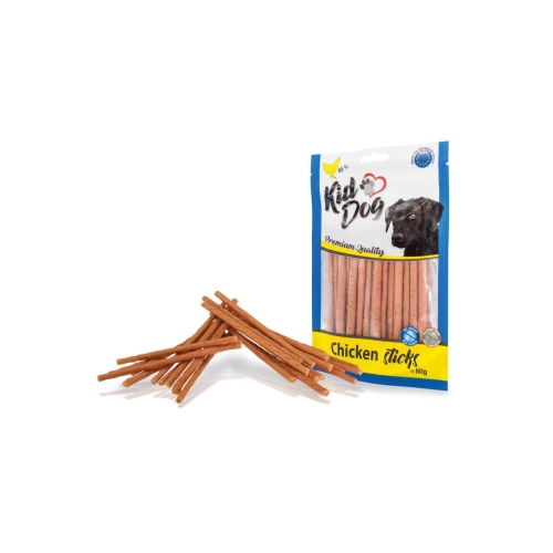 KidDog Recompense Pentru Caini, Betisoare De Pui Extra Subtiri, 80 g, A04529
