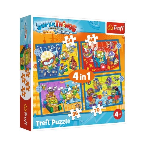 Puzzle 4in1 Super Things - super actiunea