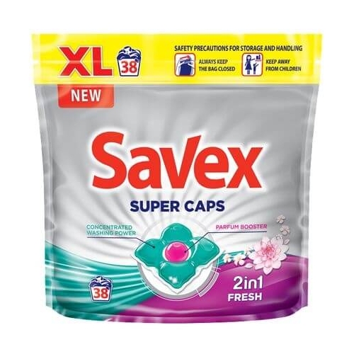 Savex Detergent capsule Fresh 2in1, 38 spalaripe grupdzc.ro✅. Descopera gama copleta de produse la oferte speciale✅!
