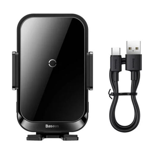 Suport auto cu incarcare wireless Baseus Halo Electric 15W Negru