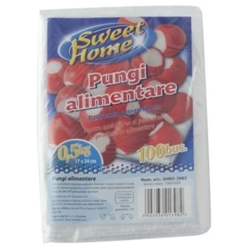 AZ PUNGI ALIMENTARE LDPE 0.5KG 17X24 100BUC/SET