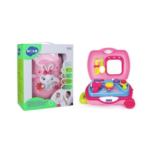 Troler cu set coafura si accesorii frumusete, Hola