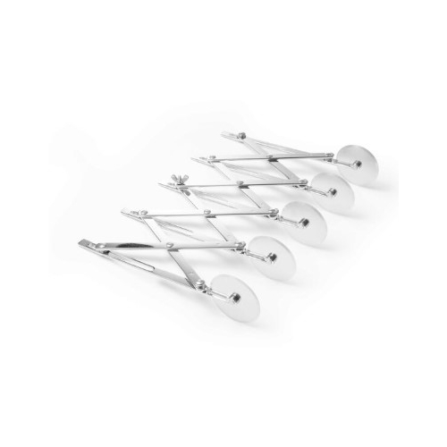 Taietor pentru aluat din otel inoxidabil cu 5 role, reglare usoara a latimii de taiere, dimensiune rola 55 mm, 222x56x(h)55 mm
