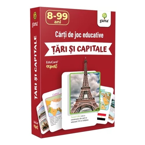 Tari si capitale. EduCard expert. Carti de joc educative Carti educative Gama grupdzc