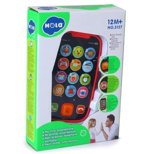 Primul meu telefon smart roz cu muzica si lumini, Hola