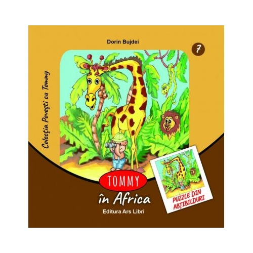Tommy in Africa. Contine puzzle din abtibilduri, editura Ars Libri