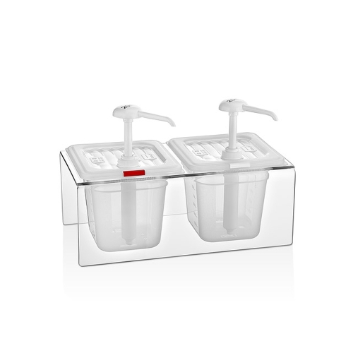 Dispenser dublu pentru sos, policarbonat