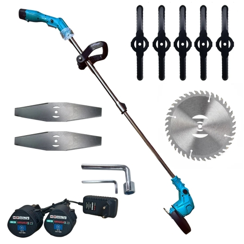 Trimmer/Motocoasa electrica Broman, 2 acumulatori 24V, 750W, accesorii incluse