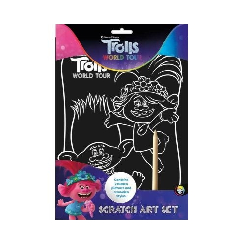 Trolls 2 Scratch Art Set - set imagini razuibile