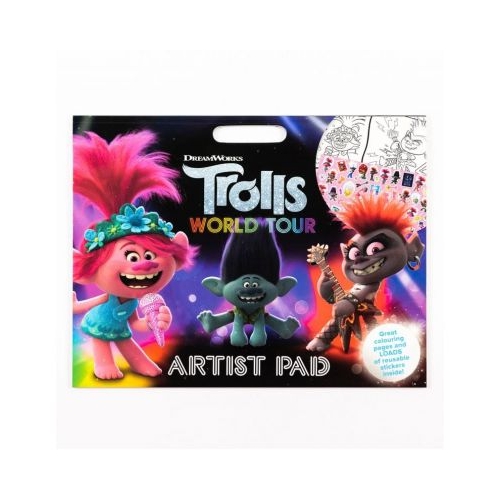 Trolls 2 Artist Pad - Set de colorat cu autocolante