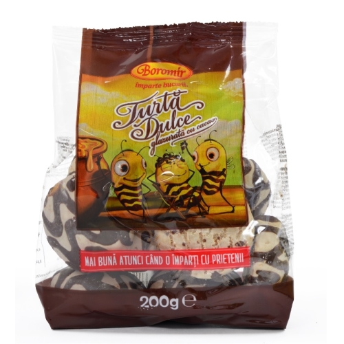 Turta Dulce cu Glazura de Cacao, 200 g, Boromir
