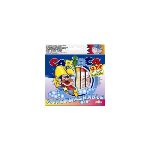 Markere Carioca Top Jumbo, 12 culori/set