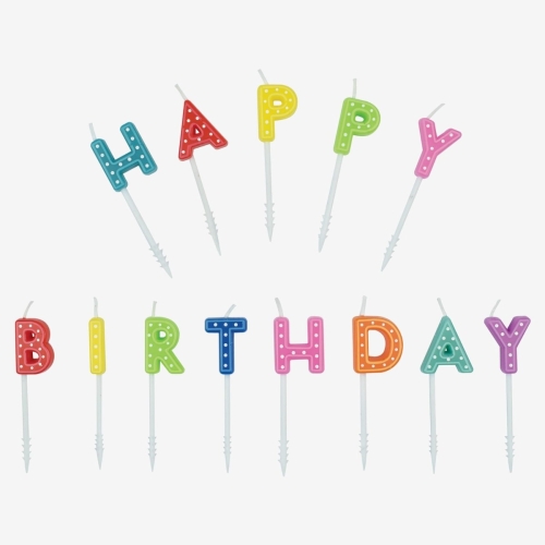 Lumanari tort Happy Birthday Legami