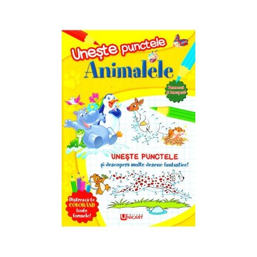 Uneste punctele. Animalele (carte de colorat)