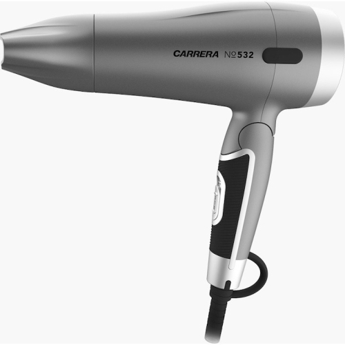 Uscator de par Carrera 532, 600W, buton aer rece, ionizare permanenta, 2 nivele de incalzire, 2 viteze, duza styling si difuzor, Negru
