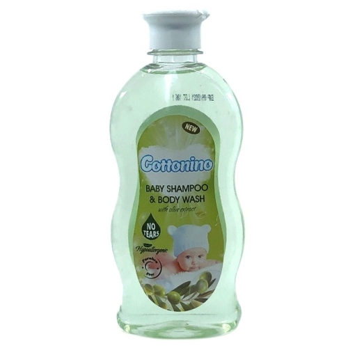 Sampon&gel de dus pentru bebelusi cu extract de masline, 300 ml, Cottonino	
