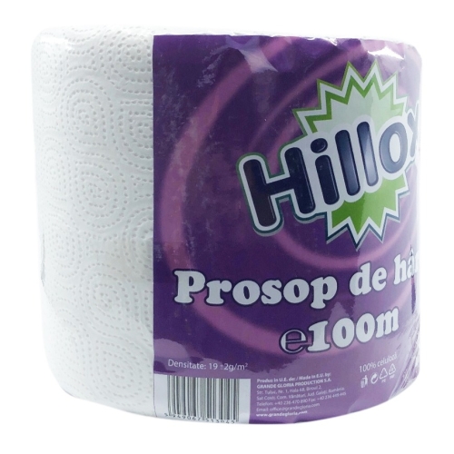 Prosop de hartie alb 2 straturi, 100 m, Hillox Prosoape si servetele de hartie Hillox grupdzc