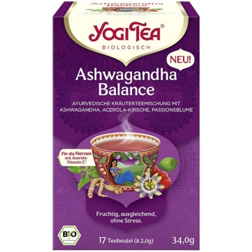 Ceai bio Ashwagandha Balance 17 pliculețe a 2,0, 34,0g Yogi Tea