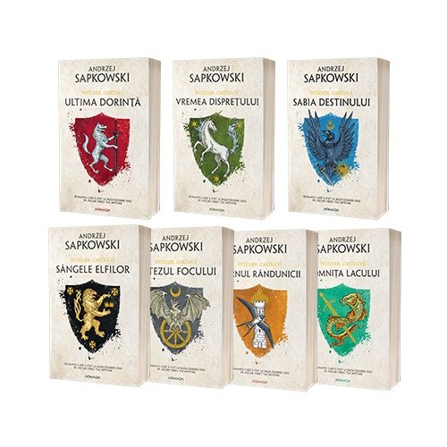 Serie compusa din 7 carti Witcher de autor Andrzej Sapkowski
