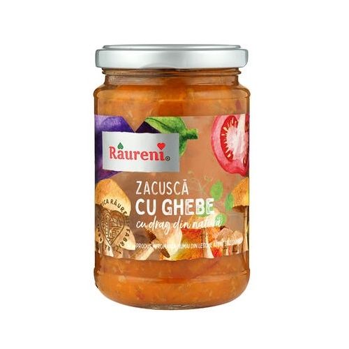 Zacusca cu ghebe, 300 g, Raureni Conserve Raureni