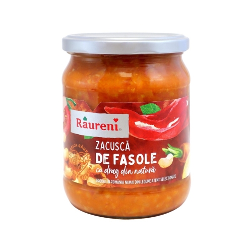 Zacusca de fasole, 500 g, Raureni
