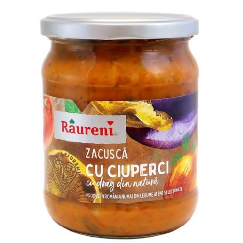 Zacusca cu ciuperci 500 g, Raureni