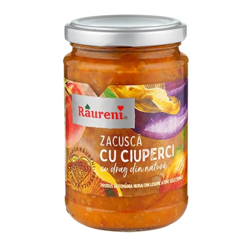 Zacusca ciuperci pleurotus, 300 g, Raureni Conserve Raureni