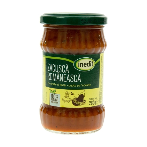 Zacusca romaneasca ardei si vinete coapte, 265 g, Inedit