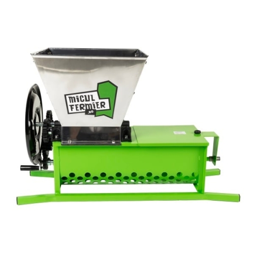 Zdrobitor struguri manual Micul Fermier, cuva 30L, capacitate maxima de productie 600 Kg/h, cu desciorchinator