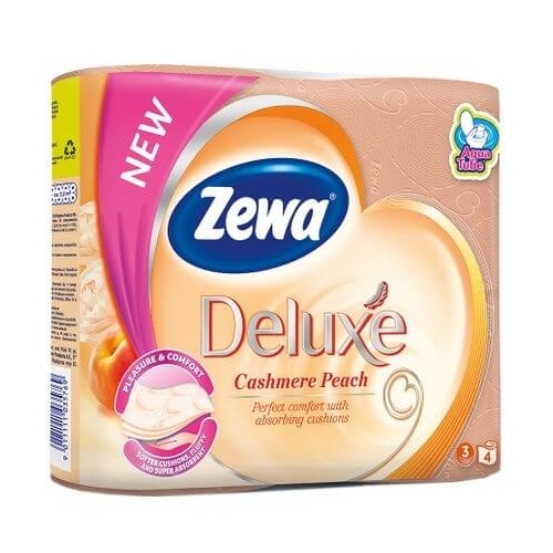 Zewa Deluxe  hartie igienica Cashmere Peach, 3 straturi, 4 rolepe grupdzc.ro✅. Descopera gama copleta de produse la oferte speciale✅!