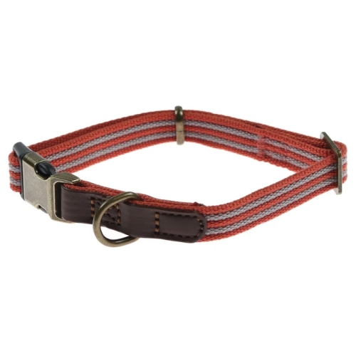 Zgarda nylon-piele, 1.6x30-45 cm, 4DOG