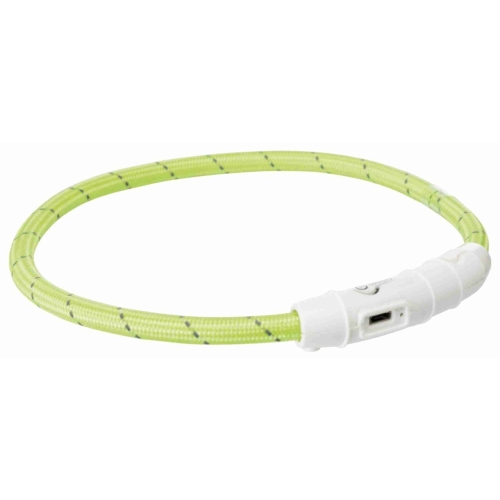 Trixie Zgarda Cu Led, Incarcare USB, M-L: 45 cm/7mm, Verde, 12701