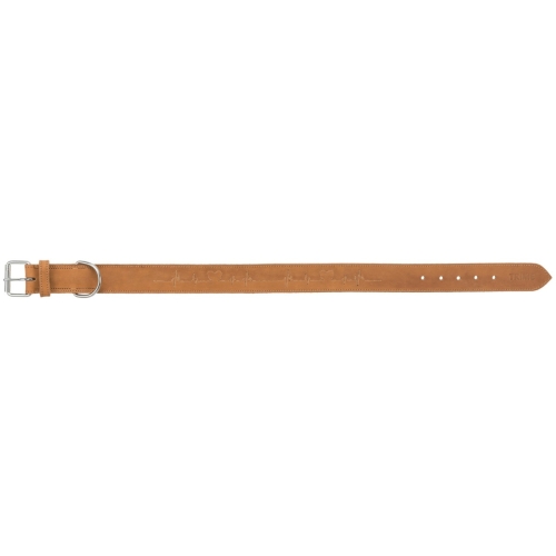 Trixie Zgarda Piele Rustic Heartbeat, M: 38-47 cm / 40mm, Maro, 19015