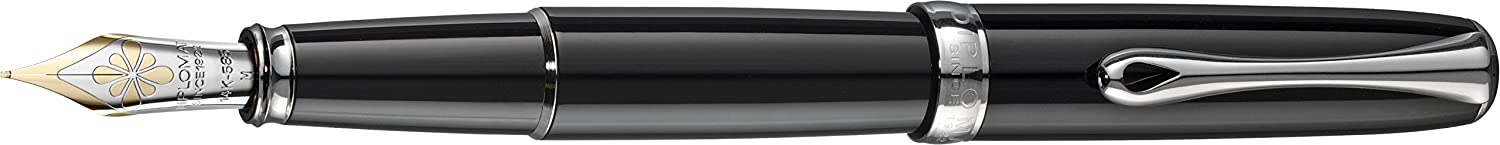Stilou DIPLOMAT Excellence A2, cu penita M, aurita 14kt. - Black Lacquer