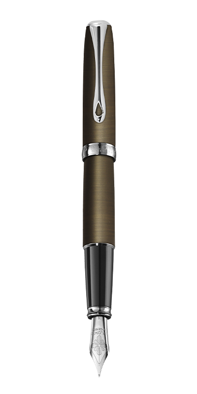 Stilou DIPLOMAT Excellence A2, cu penita M, din otel inoxidabil - Oxyd Brass